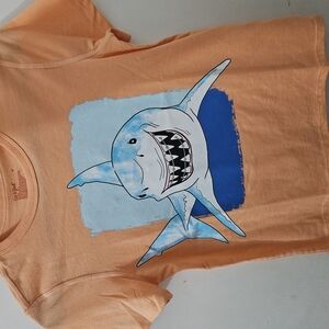Cat & Jack Orange and Blue Shark Tee Short Sleeve